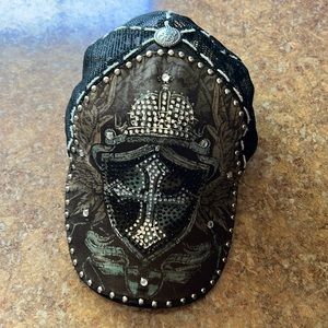 Stephanie Head Wear SnapBack Cap with embellished Cross